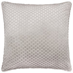 Geometric Grey Cushions - Neptune Velvet Cushion Cover Silver Paoletti