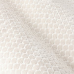 Geometric Cream Curtains - Neptune Velvet Room Darkening Eyelet Curtains Ivory Paoletti