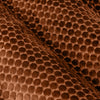 Geometric Orange Curtains - Neptune Velvet Room Darkening Eyelet Curtains Copper Paoletti