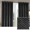  Curtains - Neptune  Eyelet Curtains Charcoal Paoletti