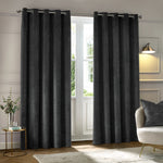  Curtains - Neptune  Eyelet Curtains Charcoal Paoletti