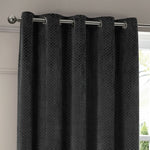  Curtains - Neptune  Eyelet Curtains Charcoal Paoletti