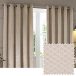  Curtains - Neptune  Eyelet Curtains Champagne Paoletti