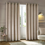 Curtains - Neptune  Eyelet Curtains Champagne Paoletti