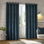  Curtains - Neptune  Eyelet Curtains Navy Paoletti
