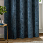  Curtains - Neptune  Eyelet Curtains Navy Paoletti