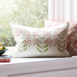 Abstract Orange Cushions - Neri Printed Feather Filled Cushion Terracotta Voyage Maison