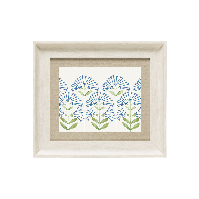 Floral Blue Wall Art - Neri  Framed Print Birch/Denim Voyage Maison