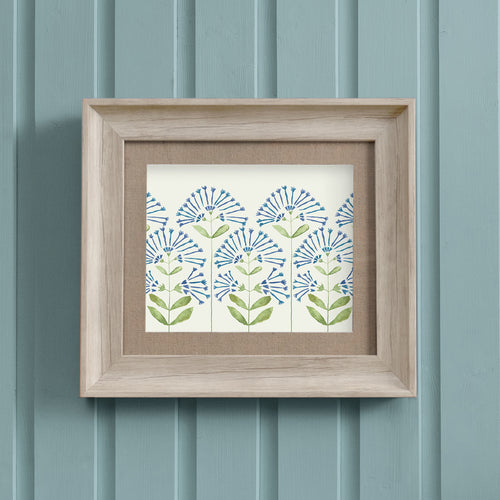 Floral Blue Wall Art - Neri  Framed Print Birch/Denim Voyage Maison