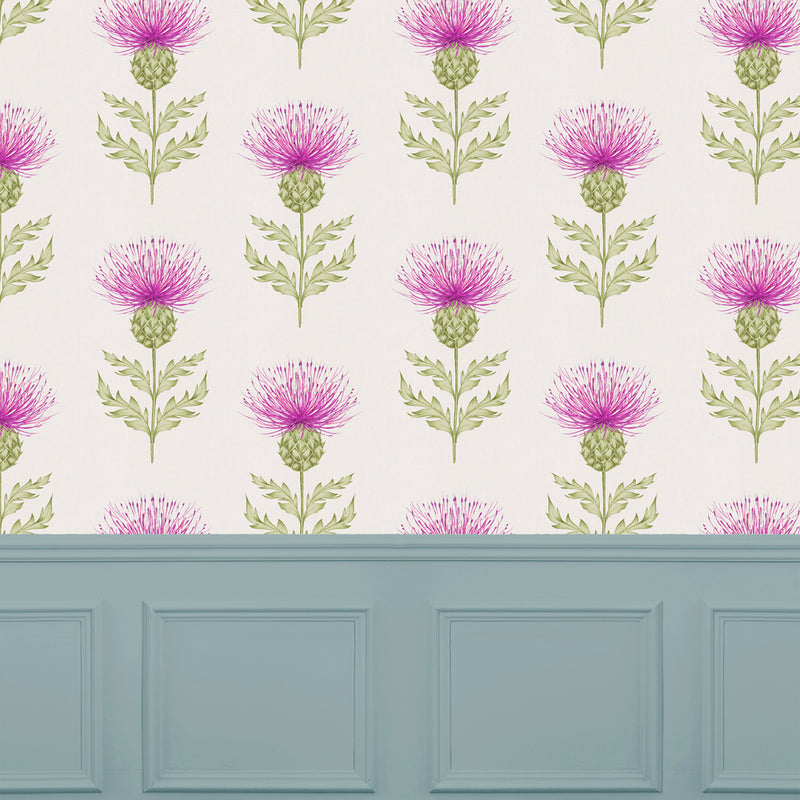 Voyage Maison Nessy  1.4m Wide Width Wallpaper in Large Berry