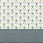 Voyage Maison Nessy 1.4m Wide Width Wallpaper in Small Azure