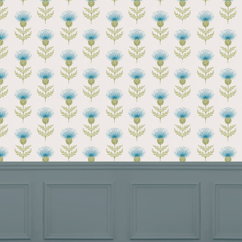 Voyage Maison Nessy 1.4m Wide Width Wallpaper in Small Azure