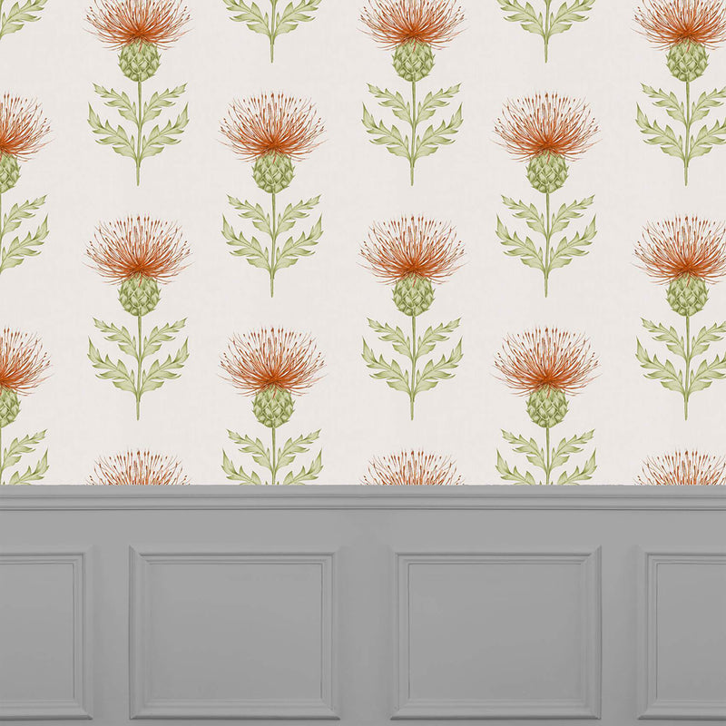 Voyage Maison Nessy 1.4m Wide Width Wallpaper in Small Rust