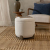 Plain Cream Furniture - Neven Storage Footstool Ecru Yard