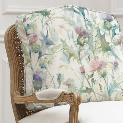 Floral Beige Furniture - Cirsium Florence Chair Cover Damson Voyage Maison