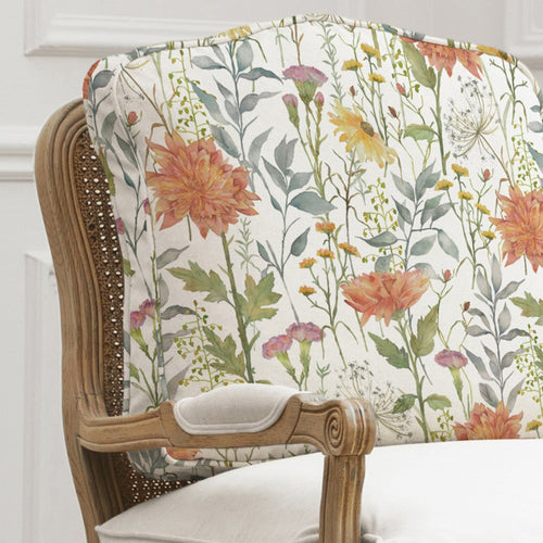 Floral Beige Furniture - Delamere Florence Chair Cover Linen Voyage Maison