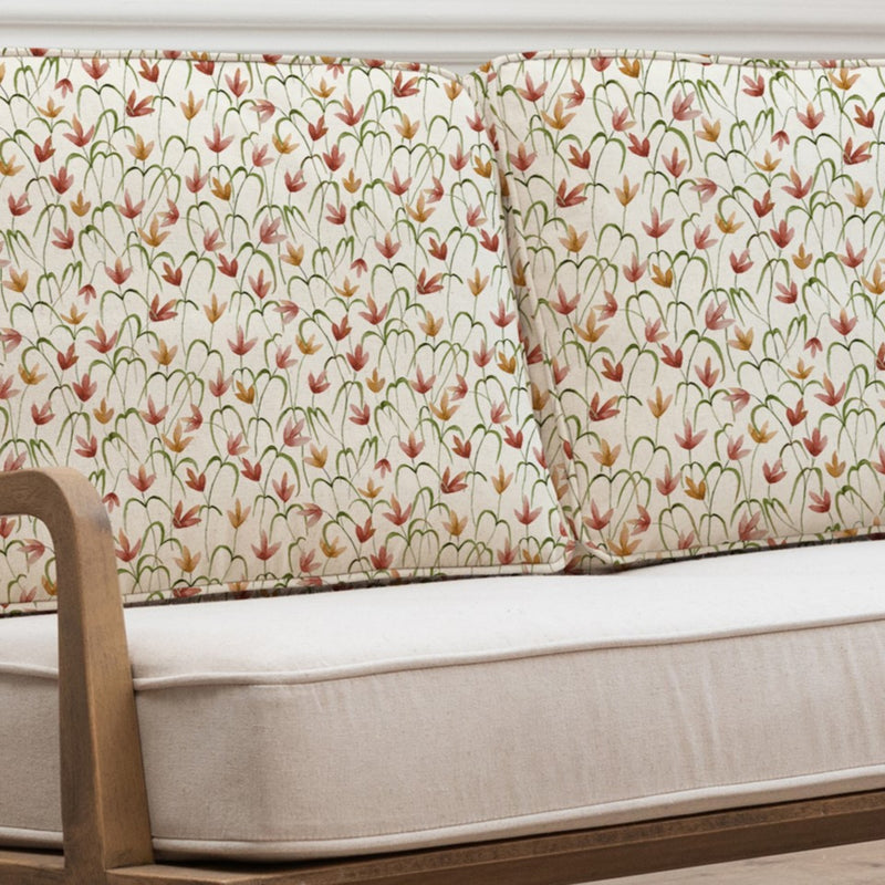 Floral Beige Furniture - Fresia Idris 2 Seater Chair Cover Linen Voyage Maison