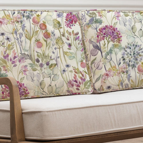 Floral Cream Furniture - Hedgerow Idris 2 Seater Chair Cover Lotus Voyage Maison