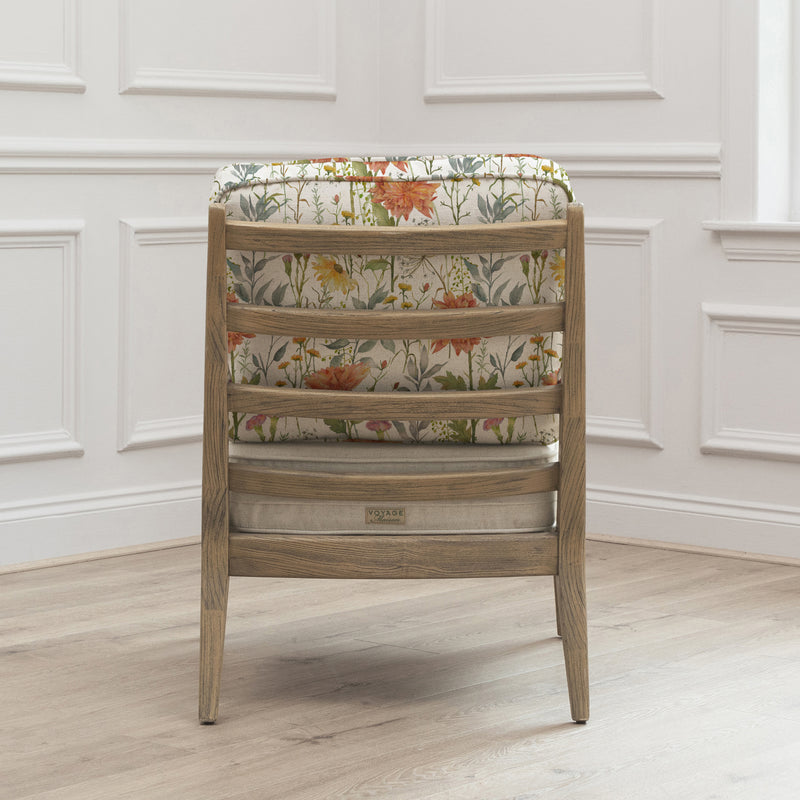 Floral Orange Furniture - Delamere Printed Idris Chair Linen Voyage Maison