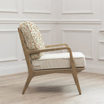 Floral Orange Furniture - Fresia Printed Idris Chair Linen Voyage Maison