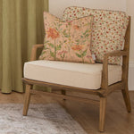 Floral Orange Furniture - Fresia Printed Idris Chair Linen Voyage Maison