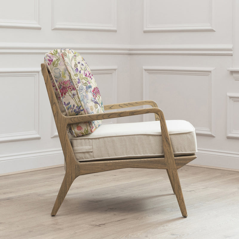 Floral Pink Furniture - Hedgerow Printed Idris Chair Lotus Voyage Maison