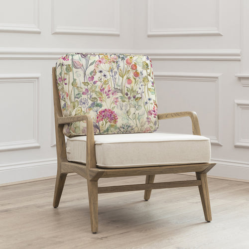 Floral Pink Furniture - Hedgerow Printed Idris Chair Lotus Voyage Maison