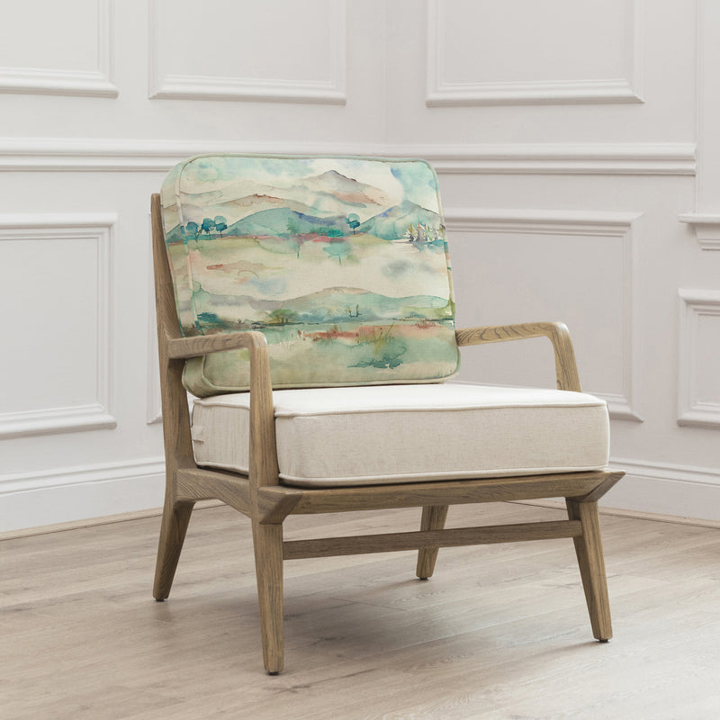 Woodland Green Furniture - Russet Shores Printed Idris Chair Linen Voyage Maison