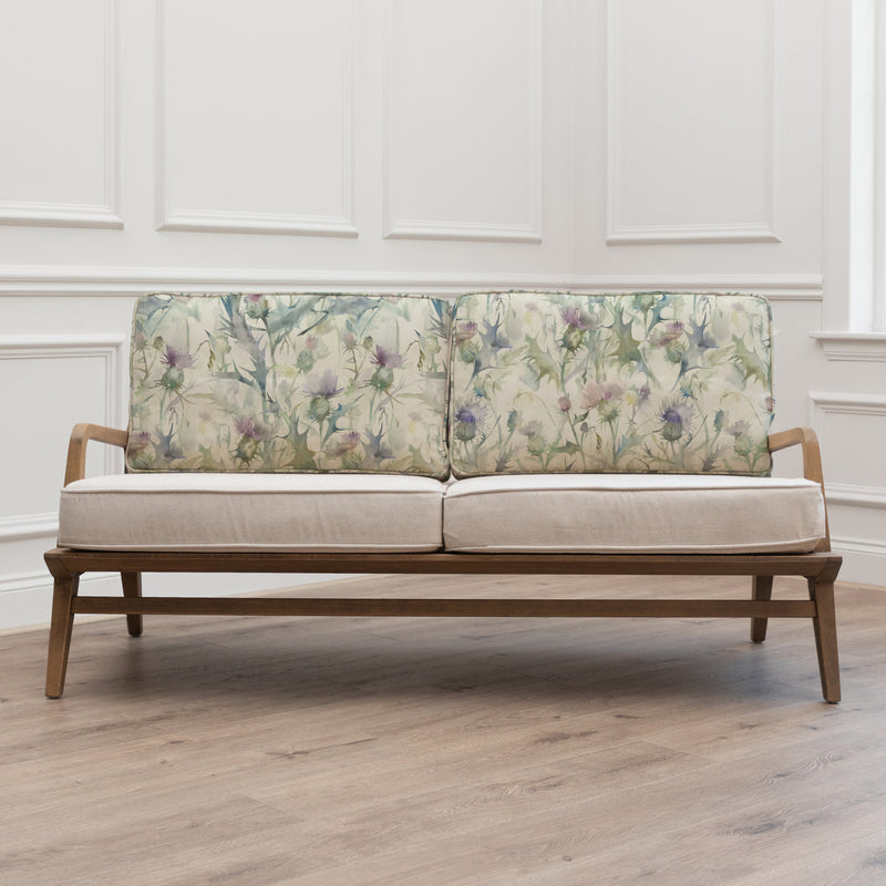 Floral Green Furniture - Cirsium Printed Idris 2-Seater Sofa Damson Voyage Maison