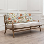 Floral Orange Furniture - Delamere Printed Idris 2 Seater Chair Linen Voyage Maison