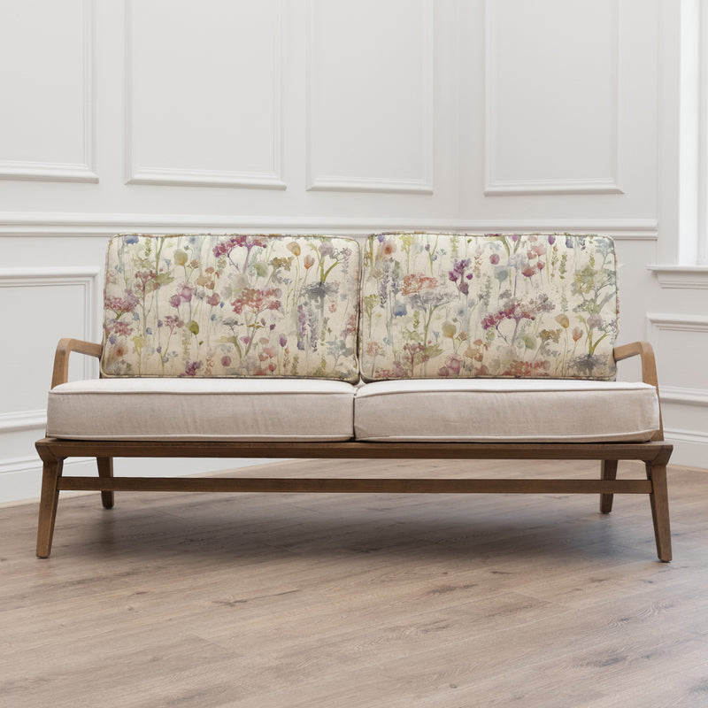 Floral Pink Furniture - Ilinzas Printed Idris 2-Seater Sofa Poppy Voyage Maison