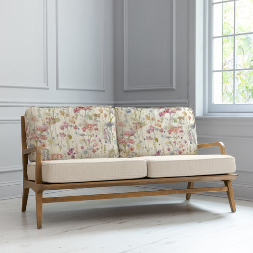 Floral Pink Furniture - Ilinzas Printed Idris 2 Seater Chair Poppy Voyage Maison