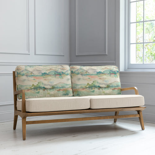 Woodland Green Furniture - Russet Shores Printed Idris 2 Seater Chair Linen Voyage Maison