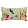 Animal Multi Cushions - Nectar Garden Hummingbird Velvet Cushion Cover Multicolour Wylder