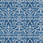 Voyage Maison Nikko Printed Velvet Fabric in Cobalt