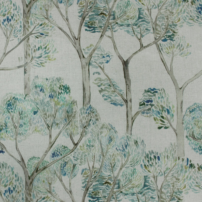 Nippon Linen Printed Fabric Sample Swatch Emerald