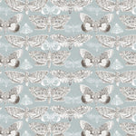 Voyage Maison Nocturnal Printed Cotton Fabric in Duck Egg Blue