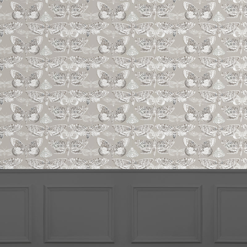 Voyage Maison Nocturnal 1.4m Wide Width Wallpaper in Sepia