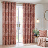 HÖEM Nola Abstract Eyelet Curtains in Chestnut