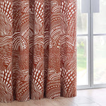 HÖEM Nola Abstract Eyelet Curtains in Chestnut