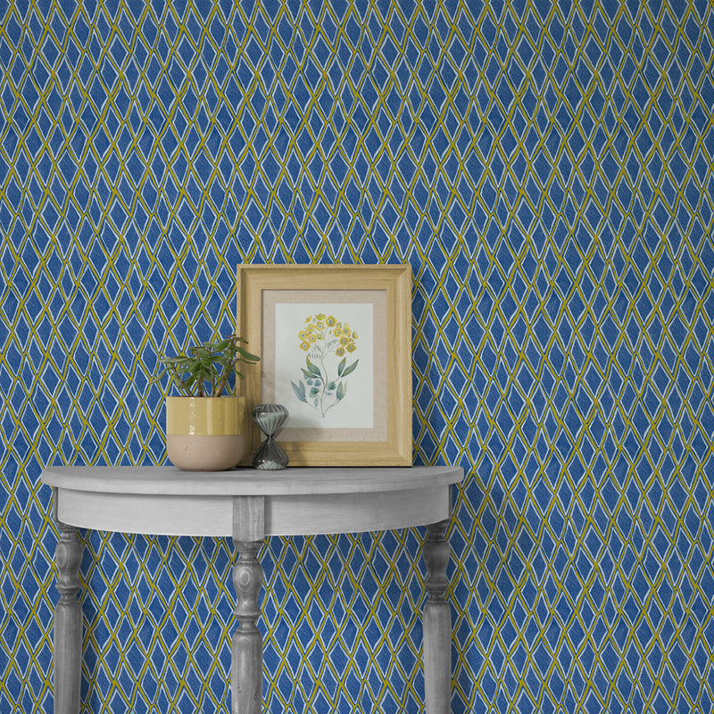 Voyage Maison Nuri 1.4m Wide Width Wallpaper in Cobalt