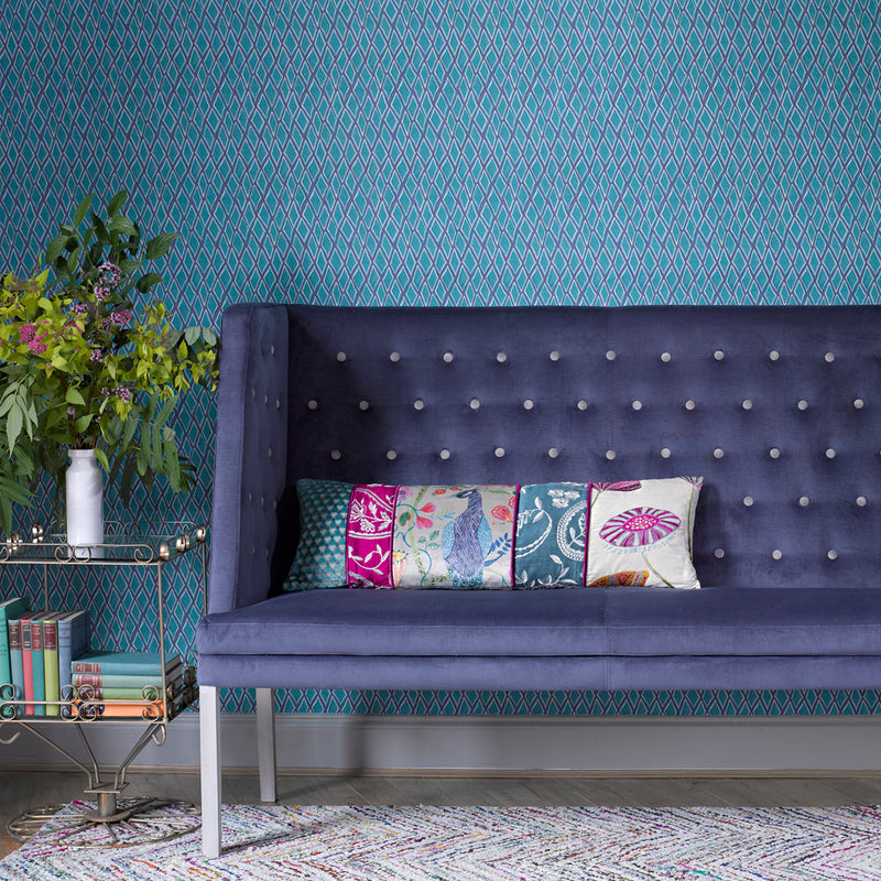 Voyage Maison Nuri 1.4m Wide Width Wallpaper in Peacock