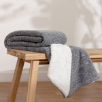 furn. Nurrel Sherpa Throw in Grey