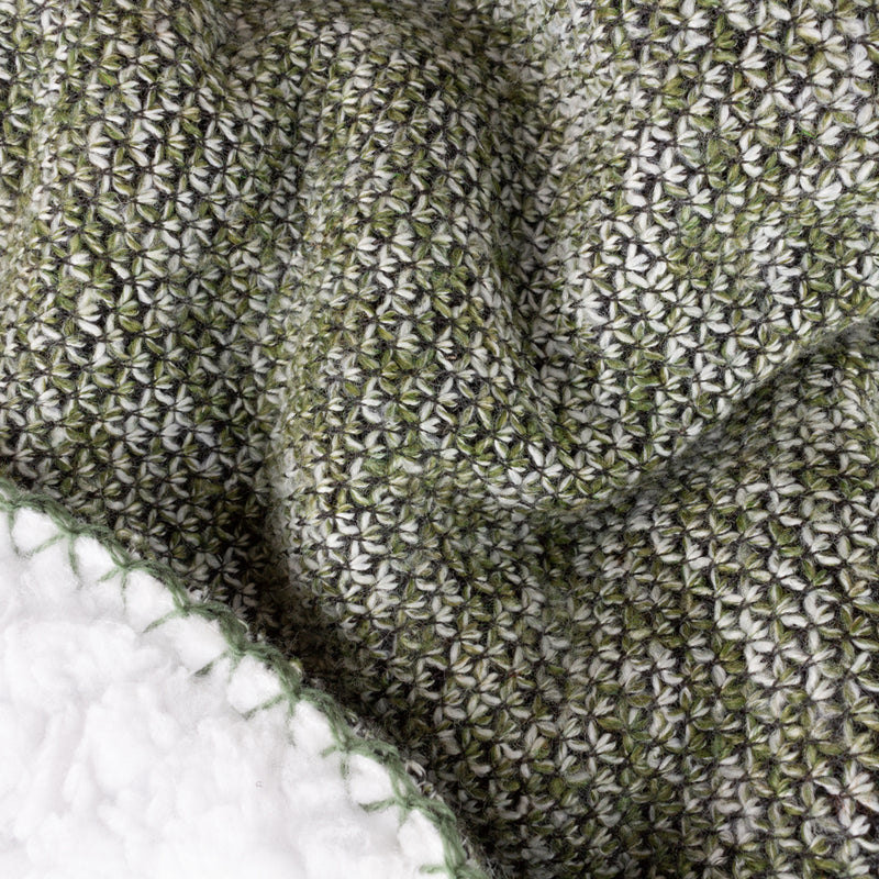 furn. Nurrel Sherpa Throw in Moss