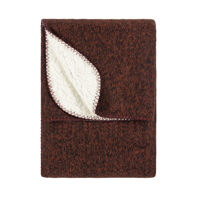 furn. Nurrel Sherpa Throw in Rust