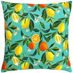 Evans Lichfield Orange Blossom Outdoor Cushion Cover in Teal