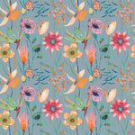 Voyage Maison Oceania Printed Cotton Fabric in Robins Egg