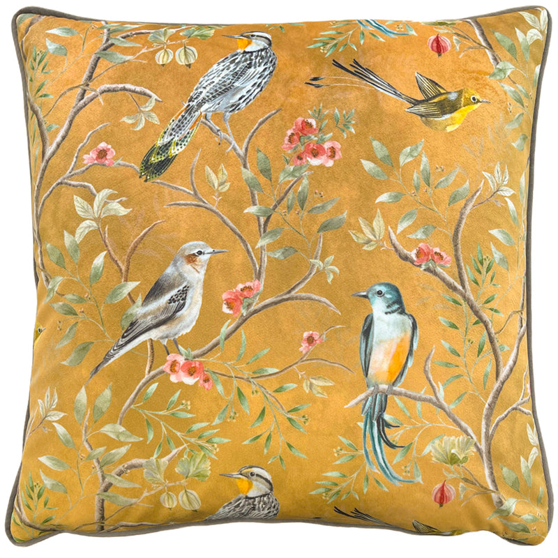 Wylder Orient Chinoiserie Cushion Cover in Gold 