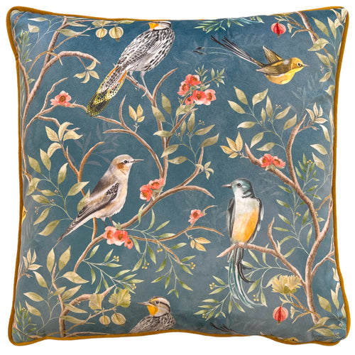 Wylder Orient Chinoiserie Cushion Cover in Slate Blue