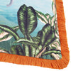 Jungle Blue Cushions - Odisha Scene Printed Velvet Cushion Cover Multicolour Paoletti